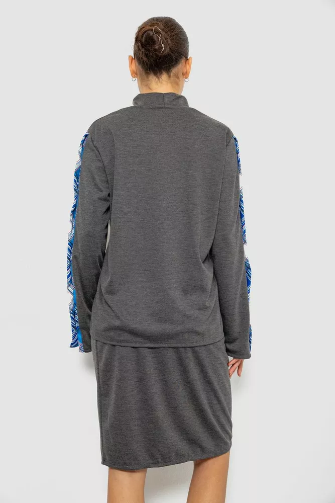 Купить Костюм женский, цвет серо-синий, 257R322-3 - Фото №4