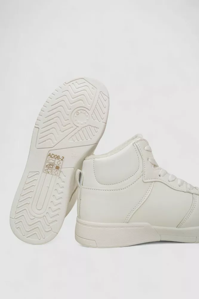 Купить Кроссовки женские зимние на меху, цвет белый, 248RAD06 оптом - Фото №5