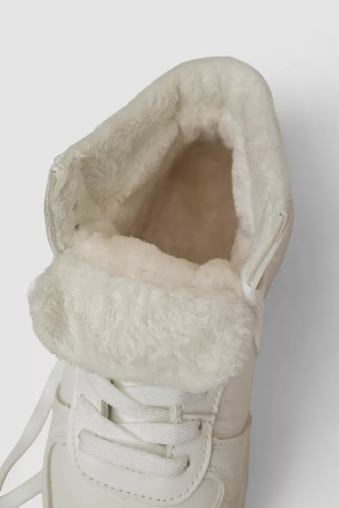 Купить Кроссовки женские зимние на меху, цвет белый, 248RAD06 оптом - Фото №6