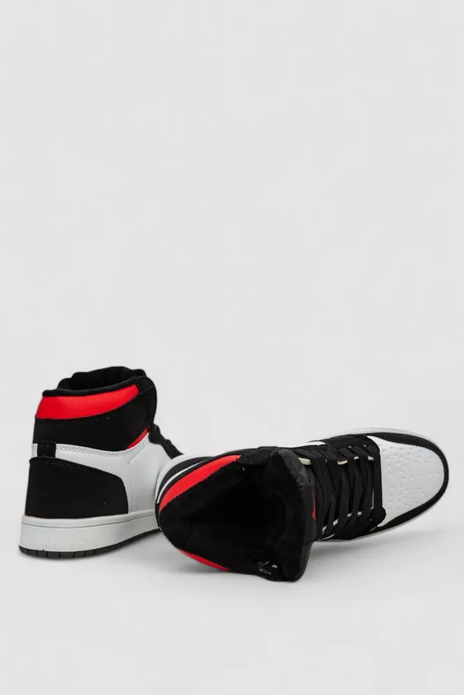 Купити Кросівки жіночі зимові на хутрі  -уцінка, колір біло-чорний, 248RHB470-U-2 - Фото №5