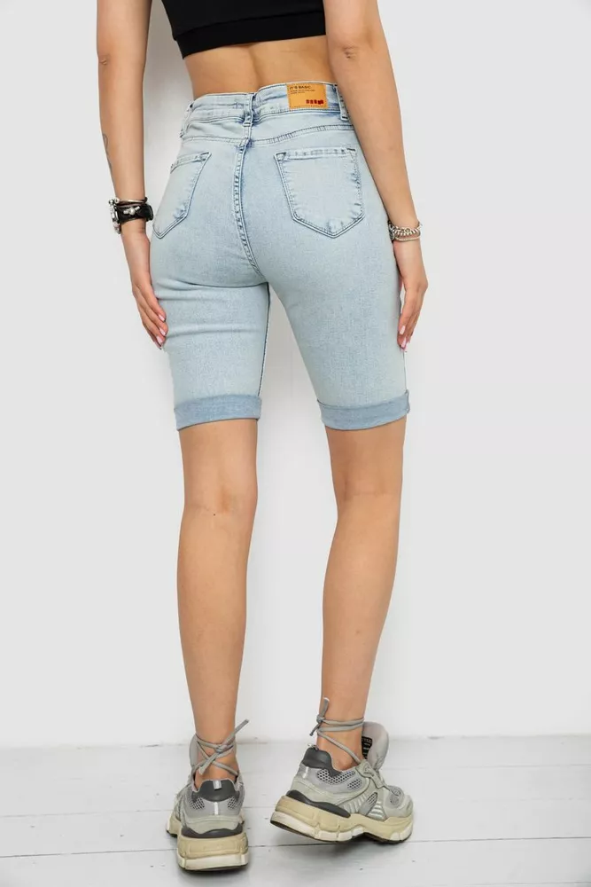 Купить Шорты джинсовые женские, цвет голубой, 182R1699 оптом - Фото №4