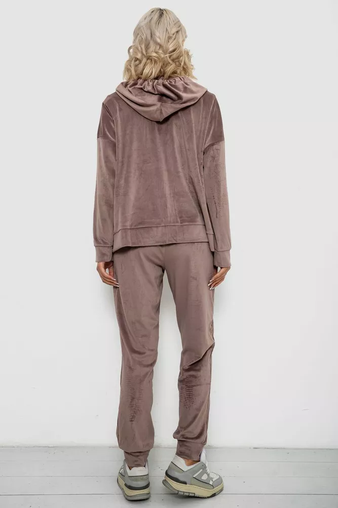 Купить Спортивный костюм женский велюровый  -уценка, цвет мокко, 257R4119-U-4 - Фото №4