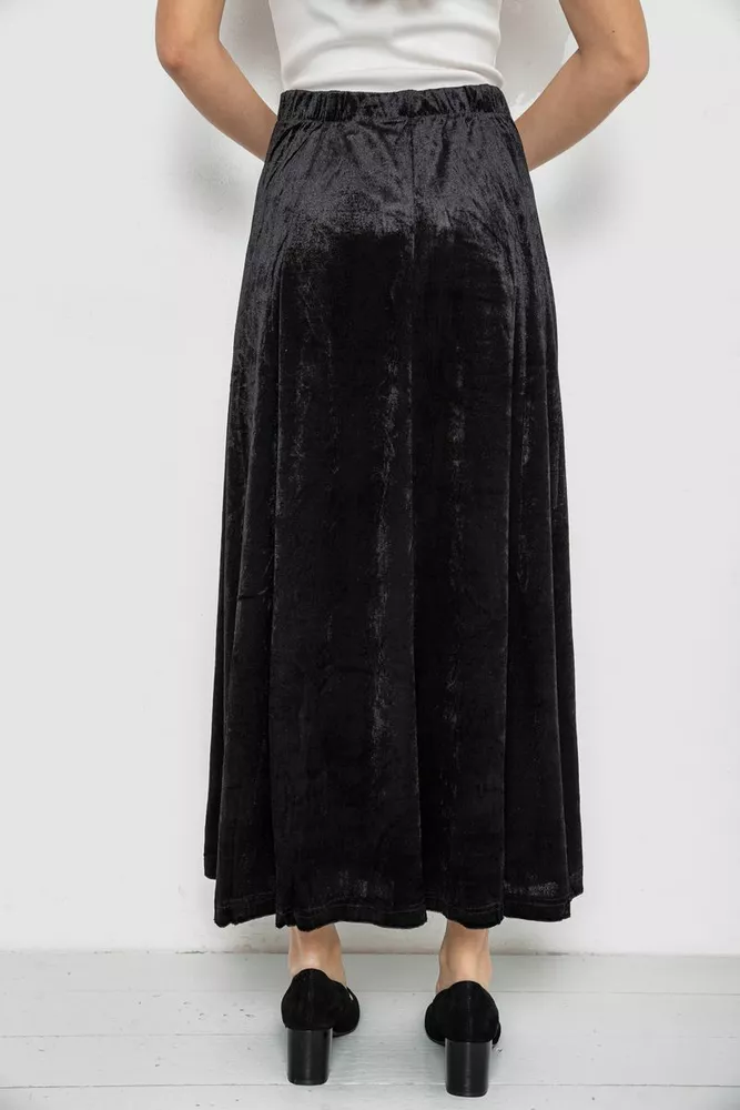 Купити Спідниця оксамитова годе, колір чорний, 167R375-1 оптом - Фото №4