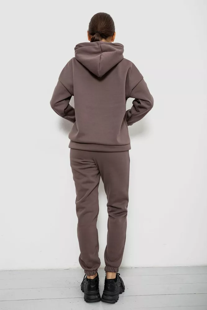 Купить Спортивный костюм женский на флисе, цвет светло-коричневый, 257R85 - Фото №4