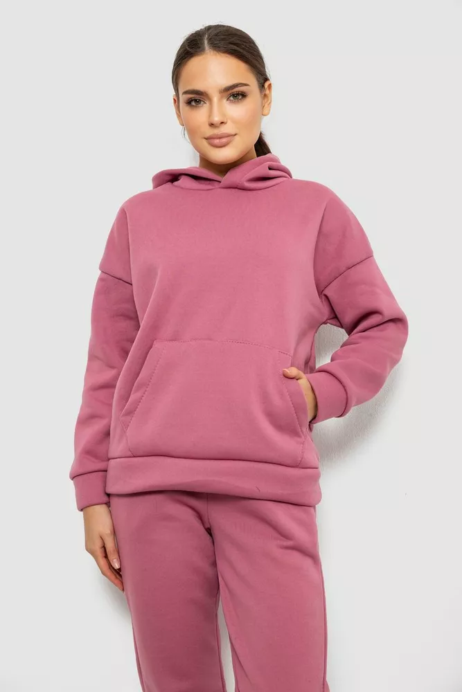 Купить Спортивный костюм женский на флисе, цвет пудровый, 257R85 - Фото №2
