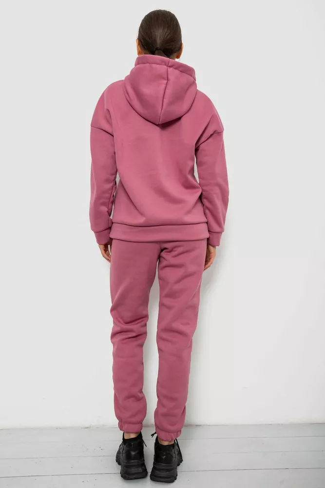 Купить Спортивный костюм женский на флисе, цвет пудровый, 257R85 - Фото №4