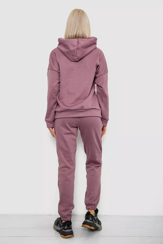Купить Спортивный костюм женский на флисе, цвет сливовый, 257R85 - Фото №4