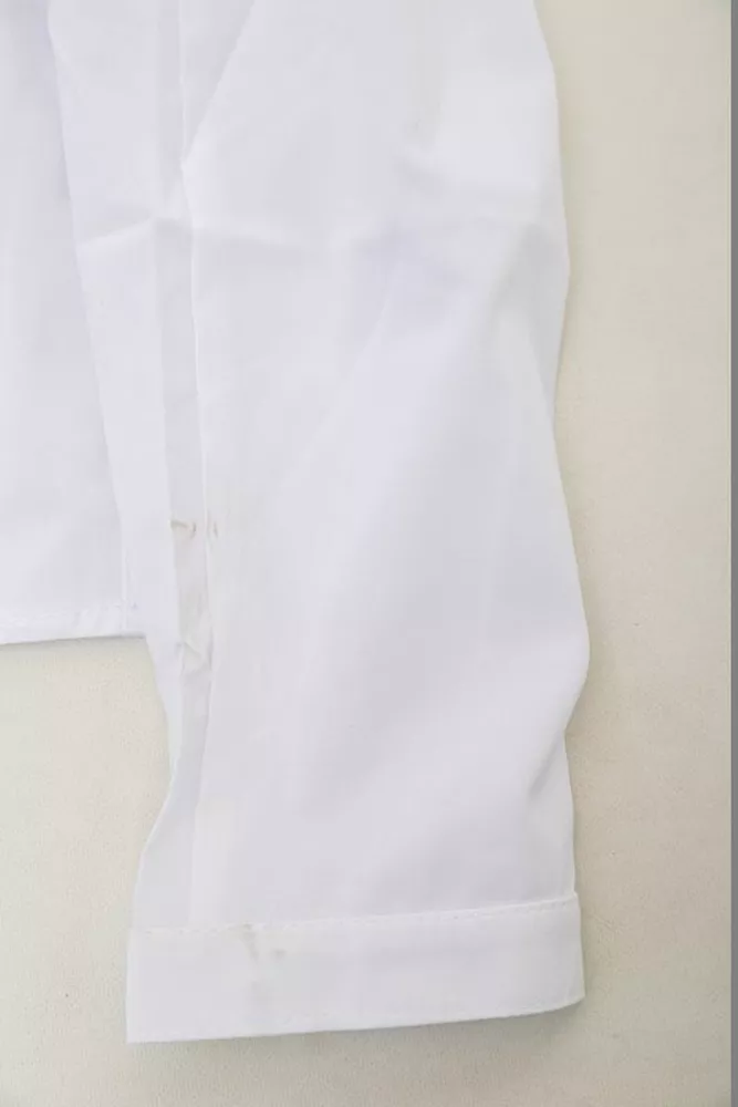 Купити Блуза однотонна  -уцінка, колір білий, 230R1122-3-U-16 - Фото №6