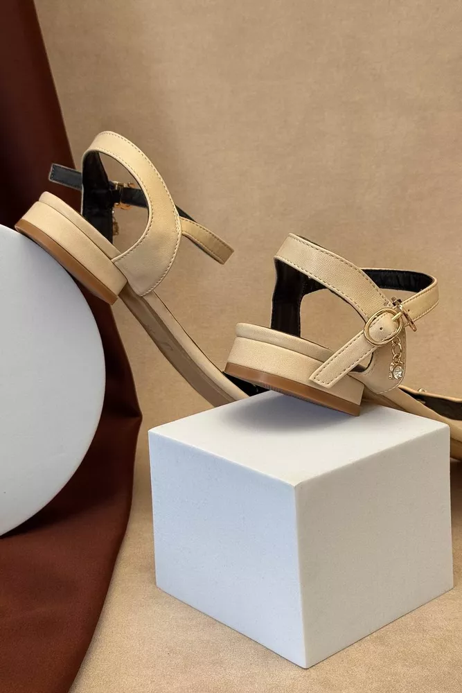 Купити Босоніжки жіночі, колір бежевий, 243RE338 - Фото №4