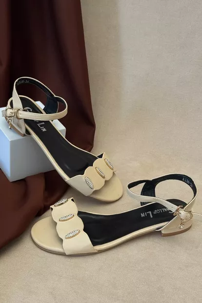 Босоніжки жіночі, колір бежевий, 243RE338