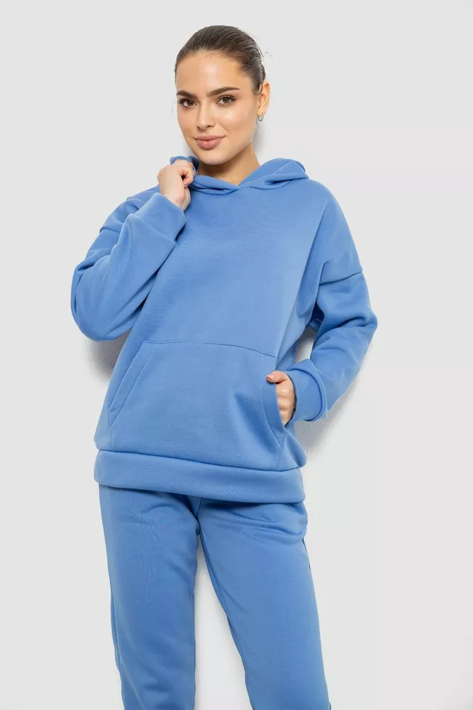 Купить Спортивный костюм женский на флисе, цвет голубой, 257R85 - Фото №2