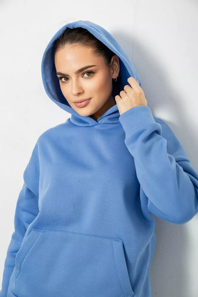 Купить Спортивный костюм женский на флисе, цвет голубой, 257R85 - Фото №6