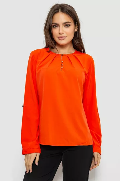 Блуза однотонна  -уцінка, колір червоний, 230R1122-3-U-14