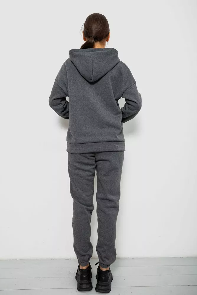 Купить Спортивный костюм женский на флисе, цвет серый, 257R85 - Фото №4