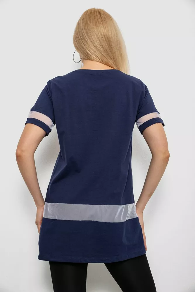Купить Футболка женская с принтом, цвет синий, 244R2081 - Фото №4