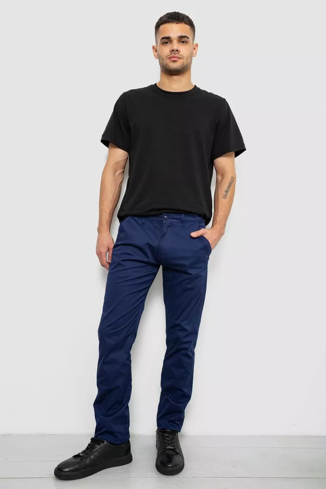 Купити Штани чоловічі класичні, колір синій, 243RXK39-5 - Фото №2
