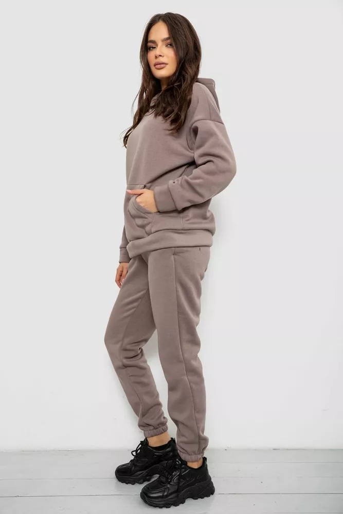 Купити Спортивний костюм жіночий на флісі, колір мокко, 257R85 - Фото №3