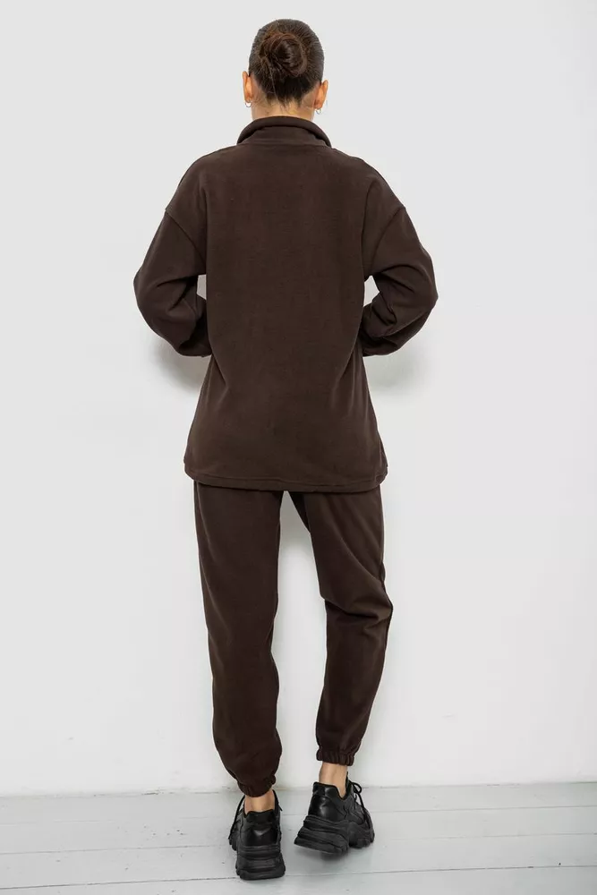 Купити Спорт костюм жіночий на флісі, колір шоколадний, 241R2007 - Фото №5