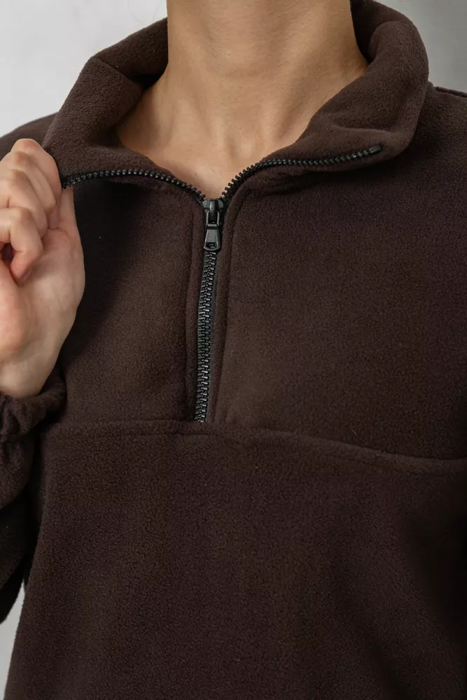 Купити Спорт костюм жіночий на флісі, колір шоколадний, 241R2007 - Фото №6