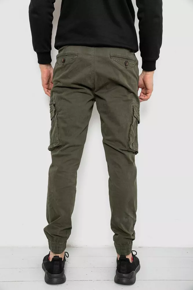 Купити Штани чоловічі однотонні, колір хакі, 244R1641 - Фото №4