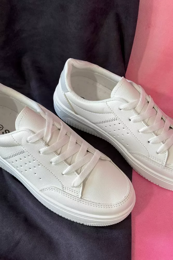 Купить Кеды женские, цвет бело-серый, 248RR84 - Фото №3