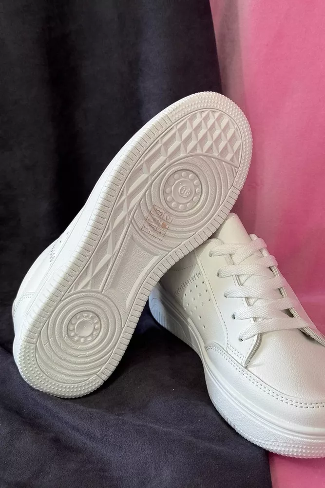 Купить Кеды женские, цвет бело-серый, 248RR84 - Фото №5