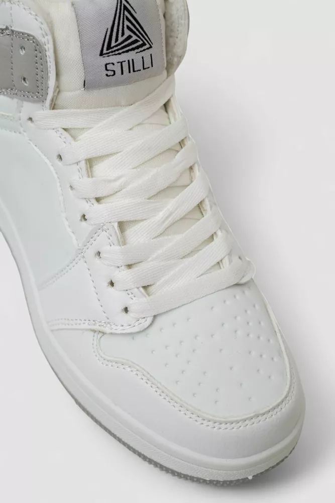 Купить Кроссовки женские зимние на меху, цвет бело-серый, 248RHB470-13 - Фото №2