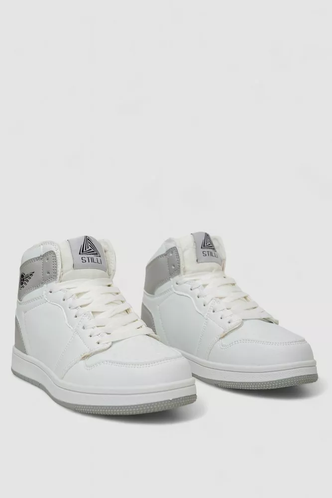 Купить Кроссовки женские зимние на меху, цвет бело-серый, 248RHB470-13 - Фото №3