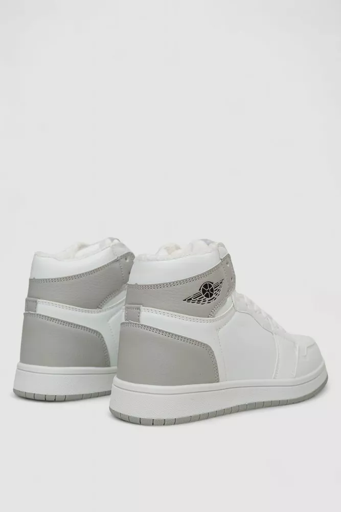 Купить Кроссовки женские зимние на меху, цвет бело-серый, 248RHB470-13 - Фото №4