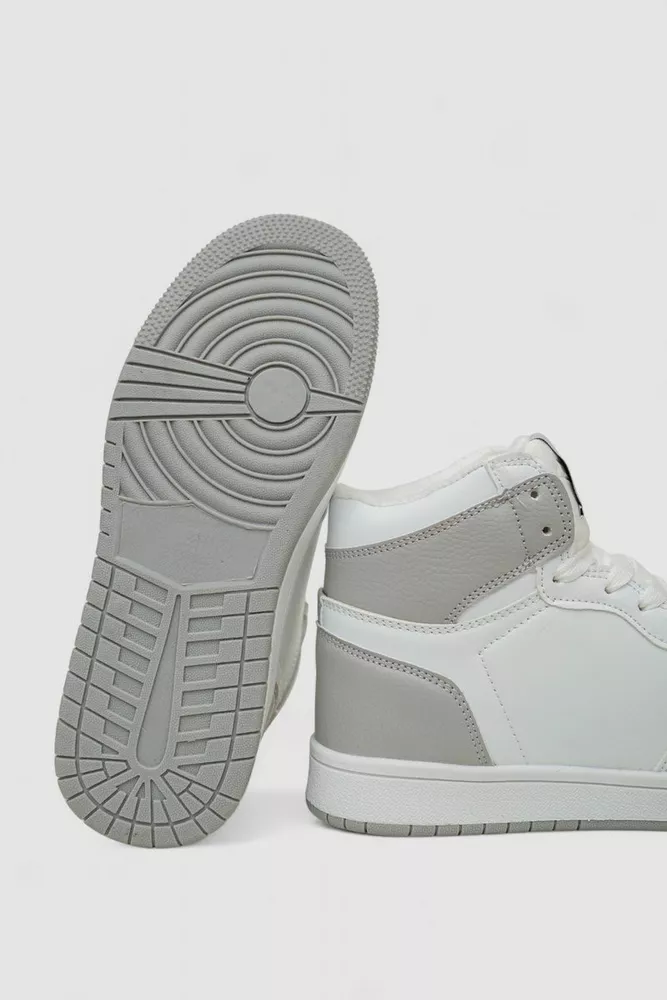 Купить Кроссовки женские зимние на меху, цвет бело-серый, 248RHB470-13 - Фото №5