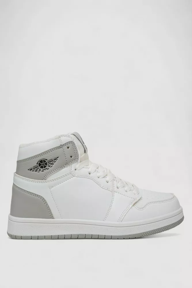 Купить Кроссовки женские зимние на меху, цвет бело-серый, 248RHB470-13 - Фото №1