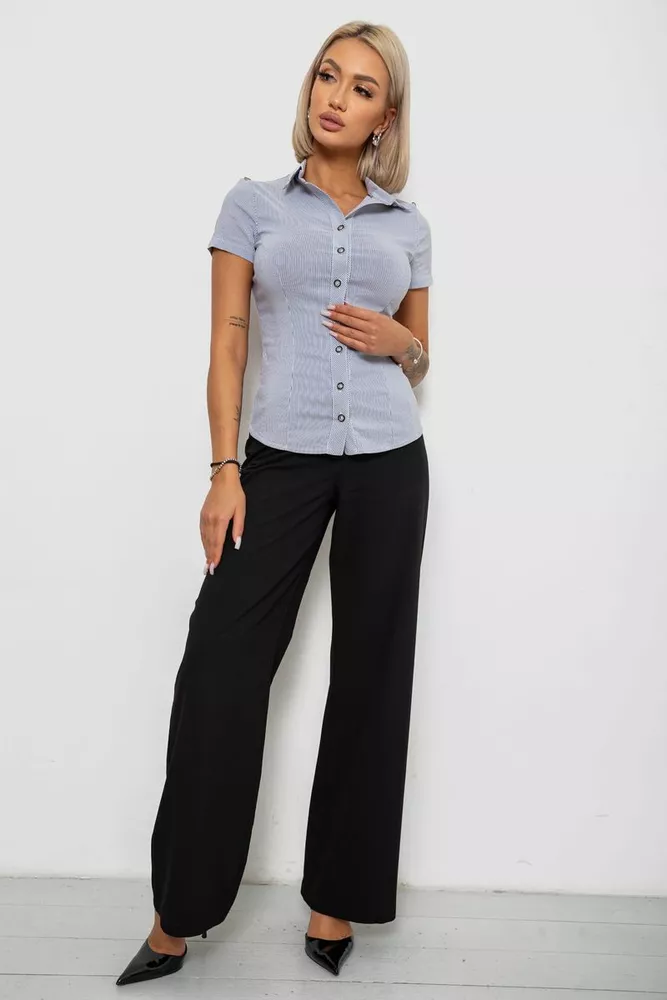 Купить Рубашка классическая в полоску, цвет серо-белый, 230R668 - Фото №2