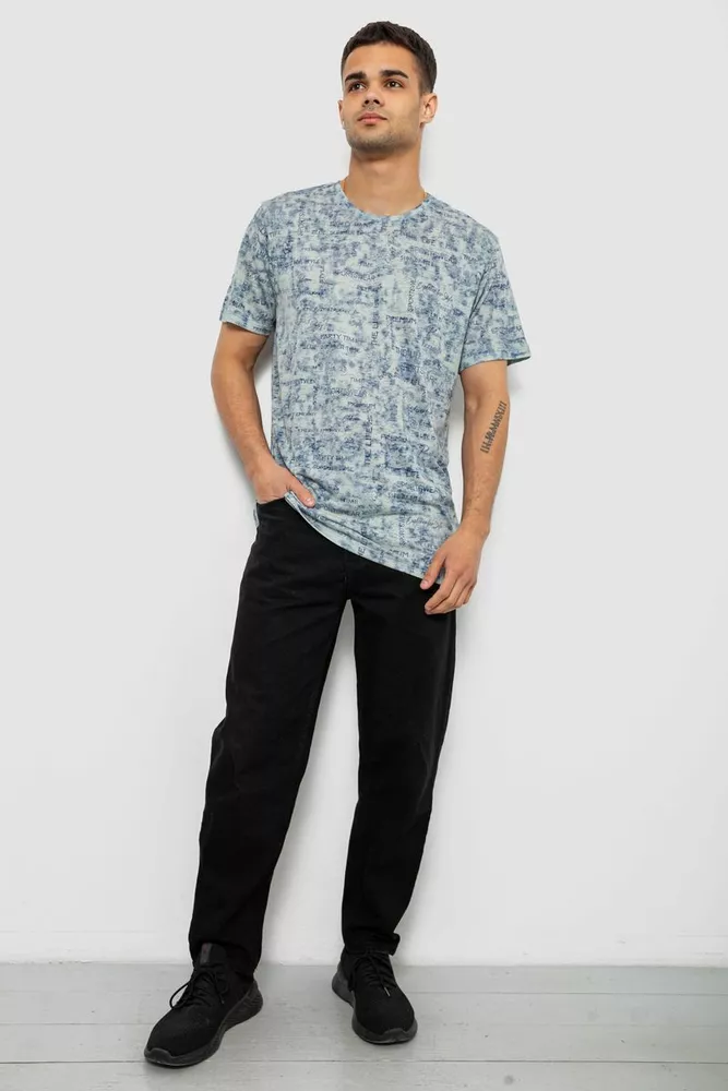 Купить Футболка мужская с принтом, цвет оливковый, 244R5552-5 - Фото №2