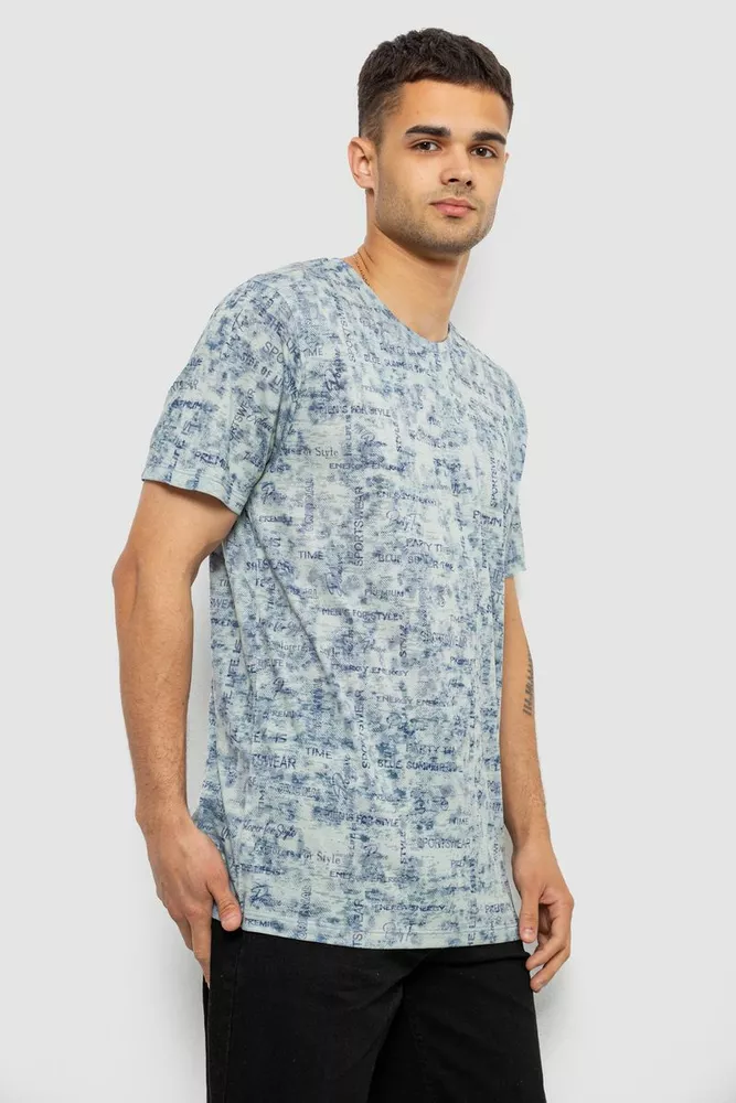 Купить Футболка мужская с принтом, цвет оливковый, 244R5552-5 - Фото №3