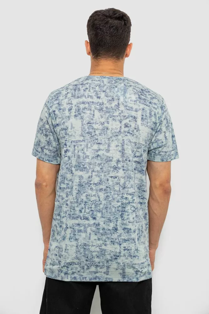 Купить Футболка мужская с принтом, цвет оливковый, 244R5552-5 - Фото №4