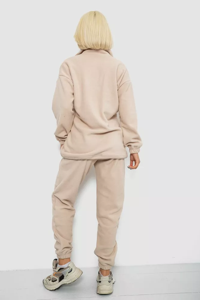 Купити Спорт костюм жіночий на флісі, колір бежевий, 241R2007 - Фото №4