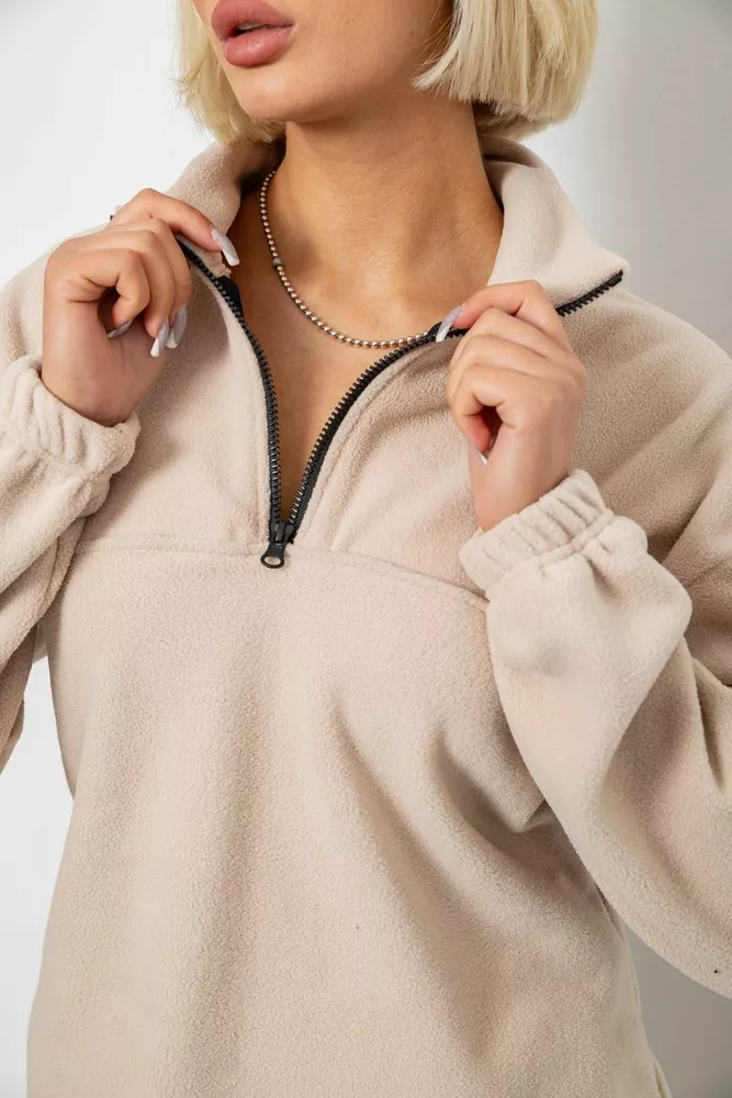 Купити Спорт костюм жіночий на флісі, колір бежевий, 241R2007 - Фото №5