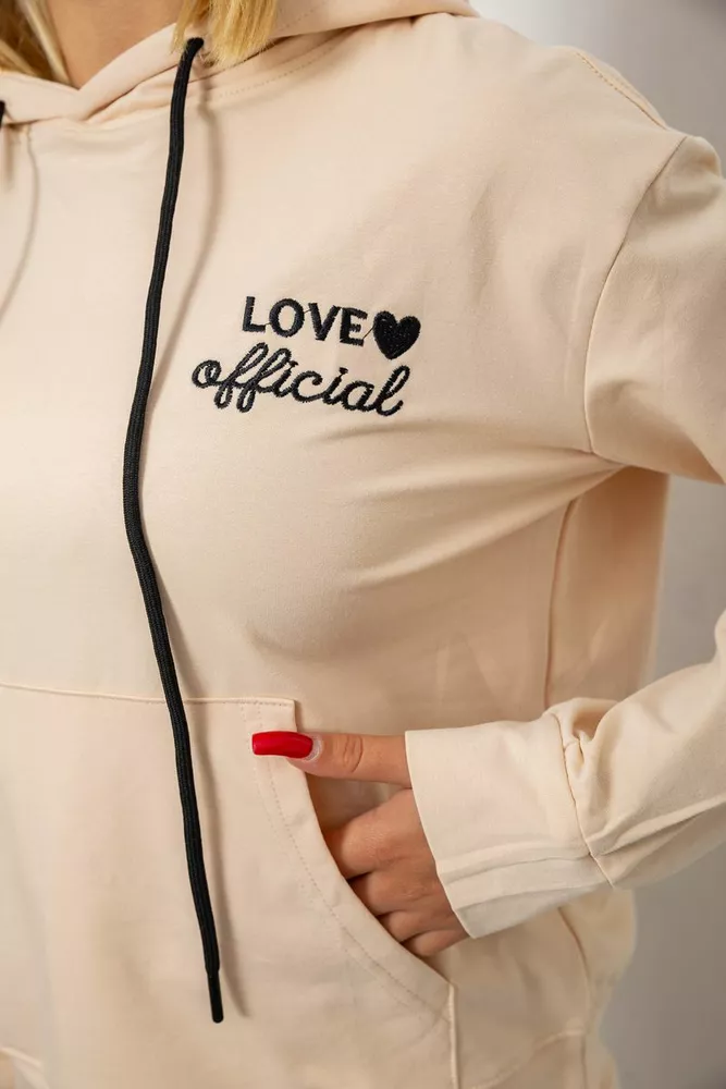 Купить Спортивный костюм женский двухнитка  -уценка, цвет бежевый, 214R1419-005-U-12 - Фото №5