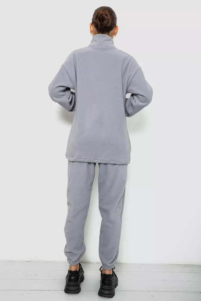 Купити Спорт костюм жіночий на флісі, колір світло-сірий, 241R2007 - Фото №4