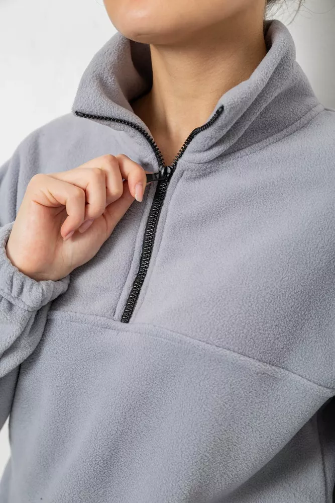 Купити Спорт костюм жіночий на флісі, колір світло-сірий, 241R2007 - Фото №5