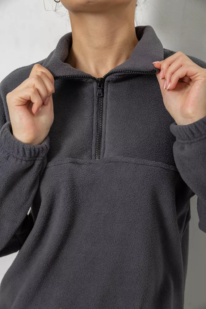 Купити Спорт костюм жіночий на флісі, колір сірий, 241R2007 - Фото №5