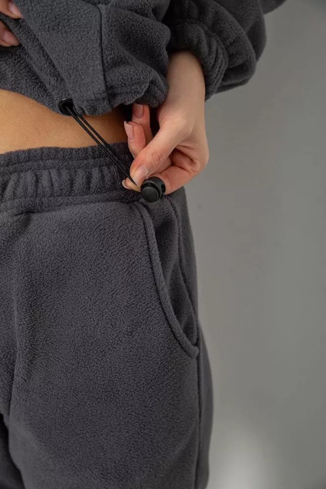 Купити Спорт костюм жіночий на флісі, колір сірий, 241R2007 - Фото №6