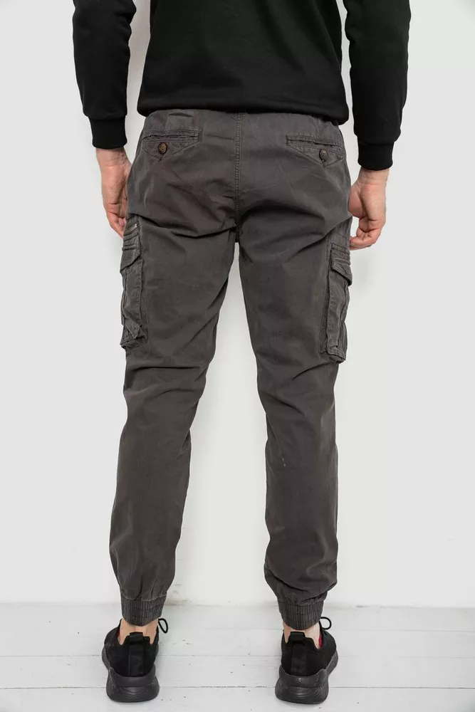 Купить Штаны мужские однотонные, цвет серый, 244R1641 - Фото №4