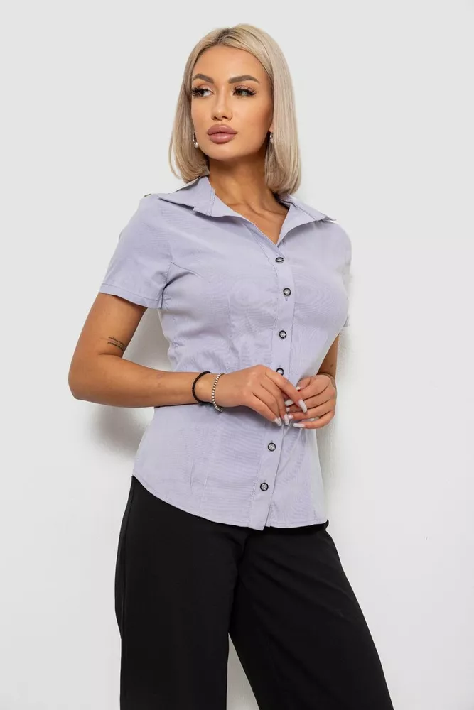 Купить Рубашка классическая в полоску, цвет сиреневый, 230R668 - Фото №3