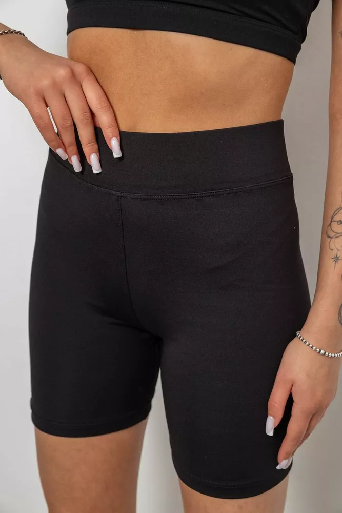 Купить Велотреки женские однотонные, цвет черный, 214R920 оптом - Фото №5