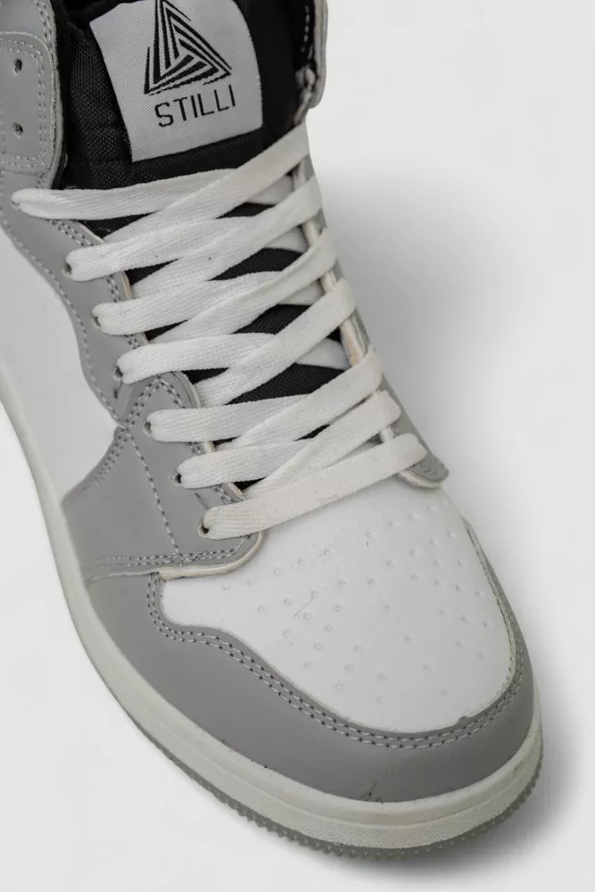 Купити Кросівки чоловічі зимові на хутрі, колір біло-сірий, 248RHB480 оптом - Фото №2