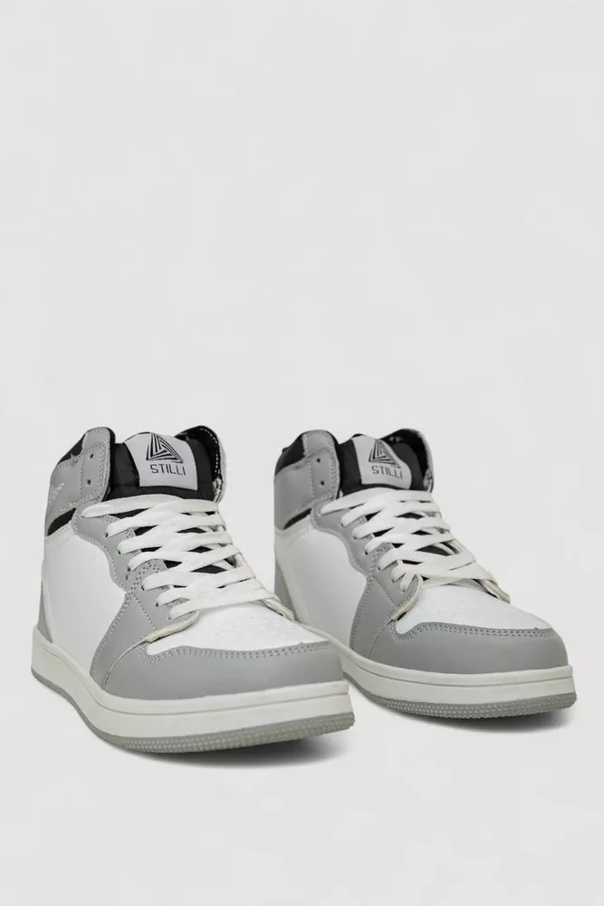 Купити Кросівки чоловічі зимові на хутрі, колір біло-сірий, 248RHB480 оптом - Фото №3