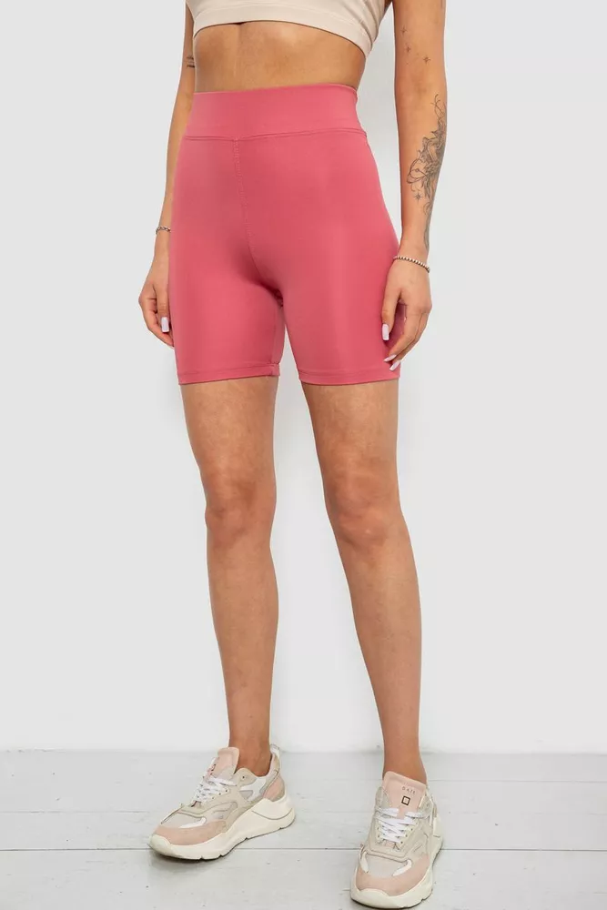 Купити Велотреки жіночі однотонні, колір пудровий, 214R920 оптом - Фото №3