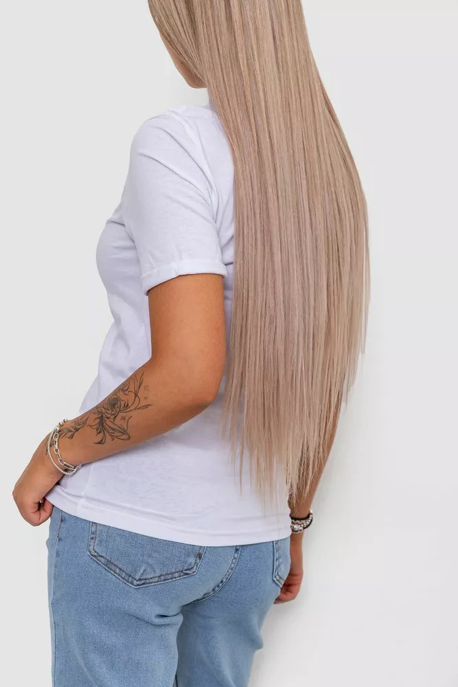 Купить Футболка женская с принтом  -уценка, цвет белый, 238R01632-U-1 - Фото №4