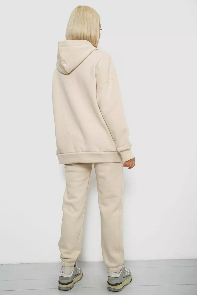 Купить Спортивный костюм женский на флисе, цвет молочный, 247R1057-1 - Фото №4